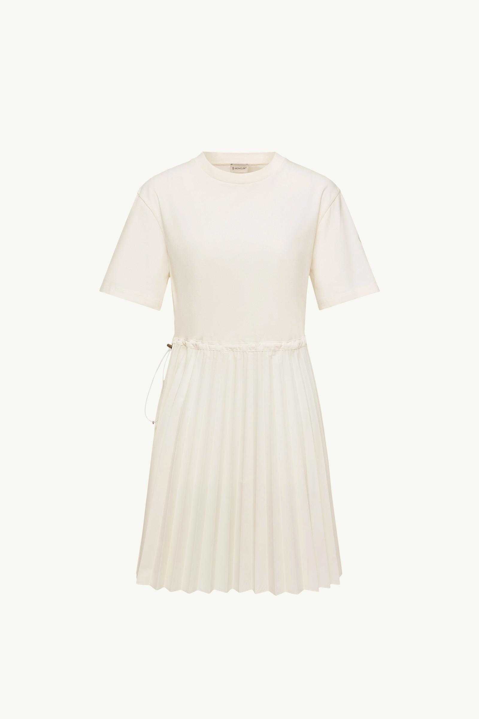 Pleated Cotton Midi Dress by MONCLER