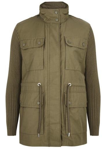 Poplin and knitted jacket by MONCLER