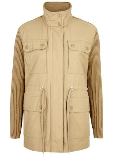Poplin and knitted jacket by MONCLER