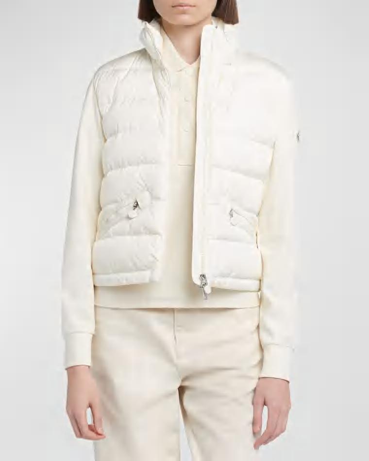 Quilted Nylon Zip-Up Cardigan by MONCLER