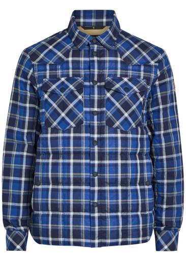 Quilted checked stretch-cotton overshirt by MONCLER