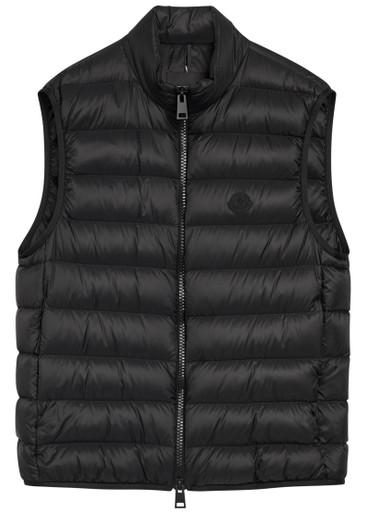 Quilted logo-appliquéd shell gilet by MONCLER