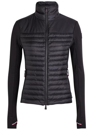 Quilted shell and jersey jacket by MONCLER