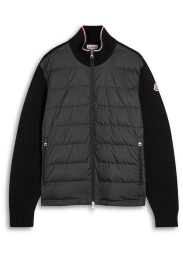 Quilted shell and knit jacket by MONCLER