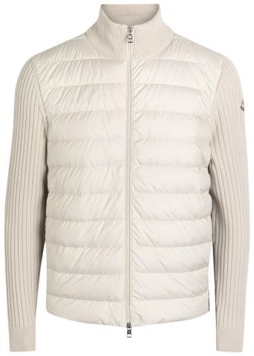Quilted shell and knit jacket by MONCLER