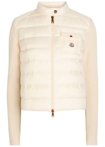 Quilted wool and cashmere-blend cardigan by MONCLER