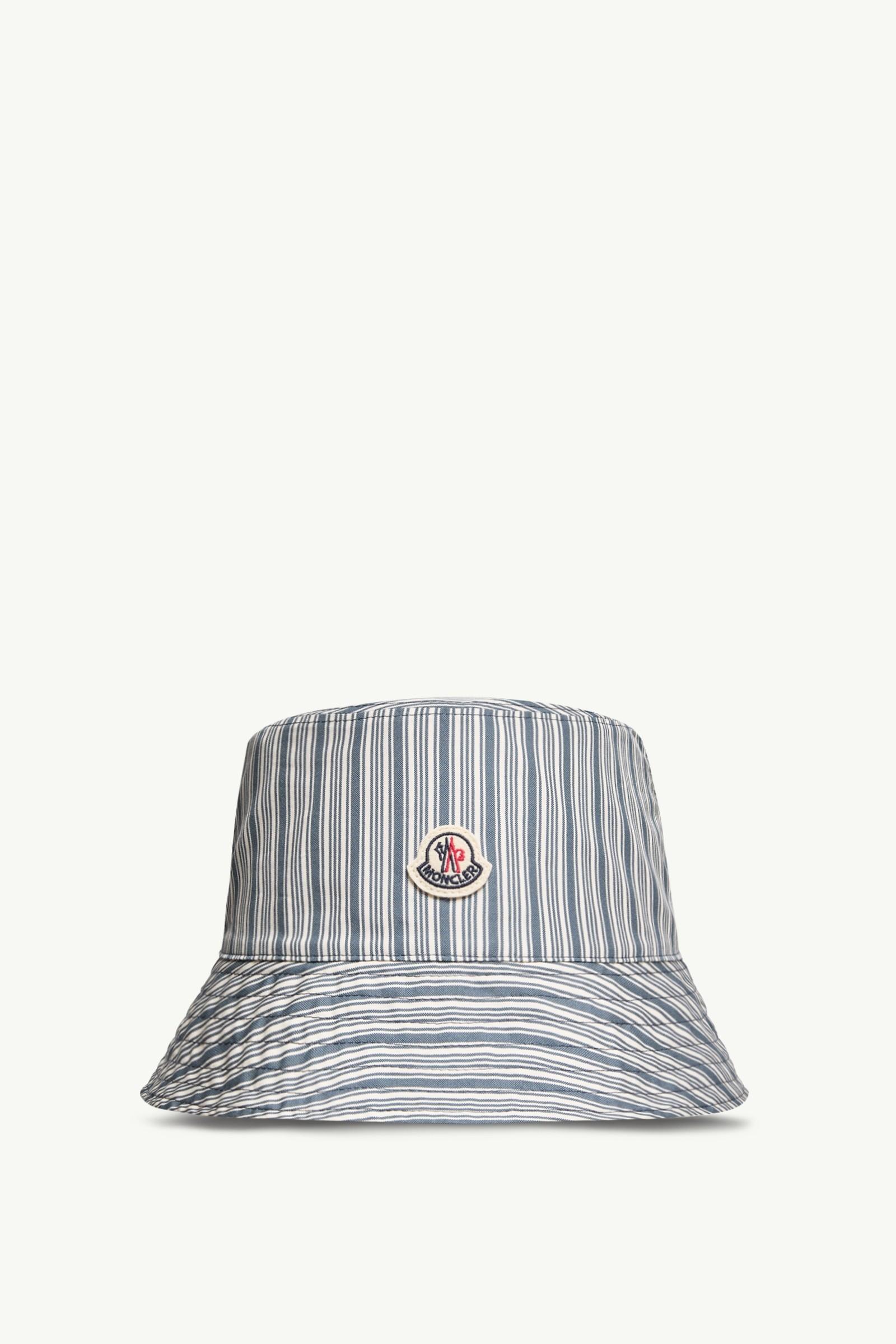 Reversible Striped Cotton Bucket hat by MONCLER