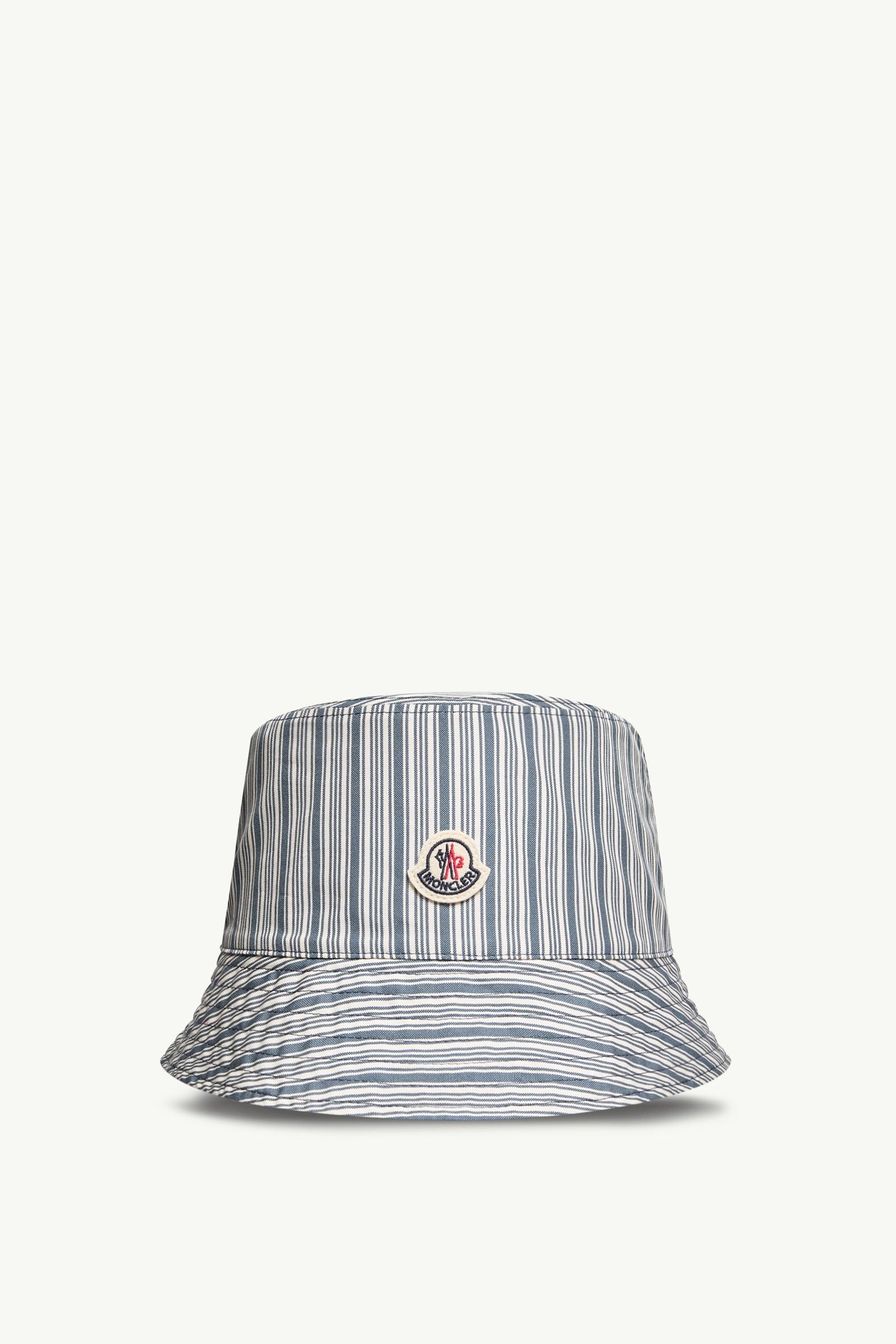 Reversible Striped Cotton Bucket hat by MONCLER