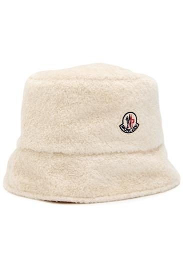 Reversible logo fleece and shell bucket hat by MONCLER