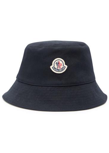 Reversible logo stretch-cotton and nylon bucket hat by MONCLER