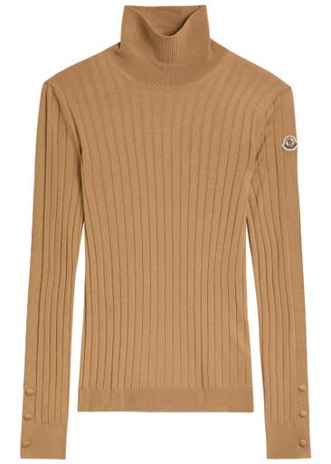 Ribbed wool and cashmere-blend top by MONCLER