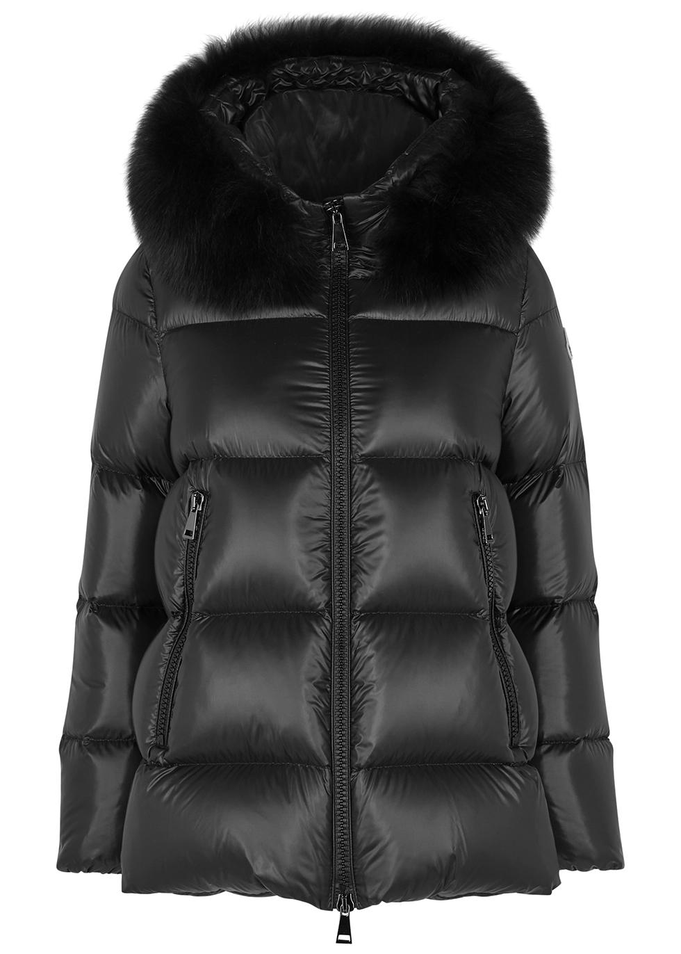 Serifur fur-trimmed quilted shell jacket by MONCLER Serifur fur-trimmed quilted shell jacket by MONCLER