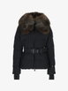 Sioule shearling-collar belted ski jacket by MONCLER Sioule shearling-collar belted ski jacket by MONCLER
