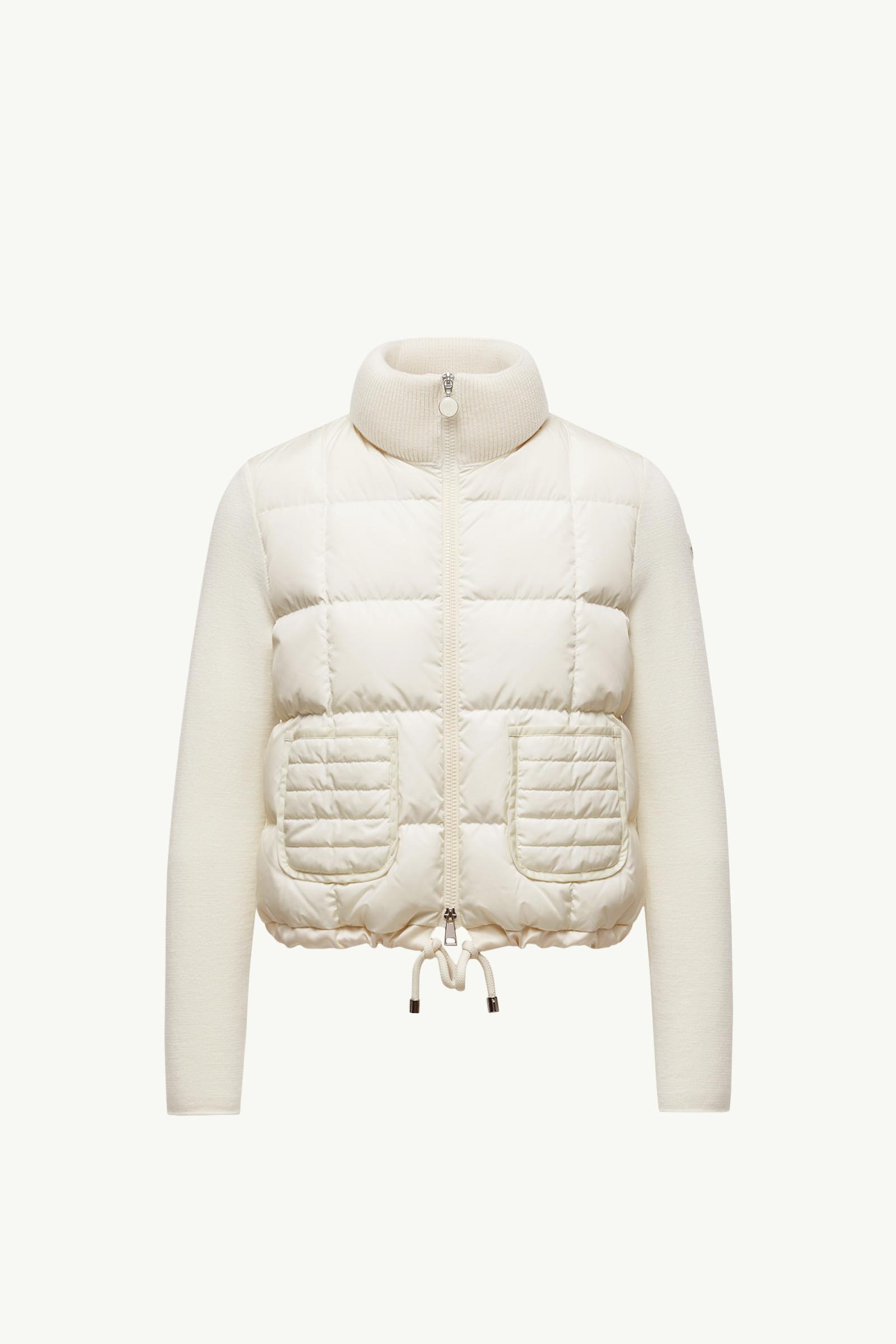 Square-Quilted Padded Wool Zip-Up Cardigan by MONCLER