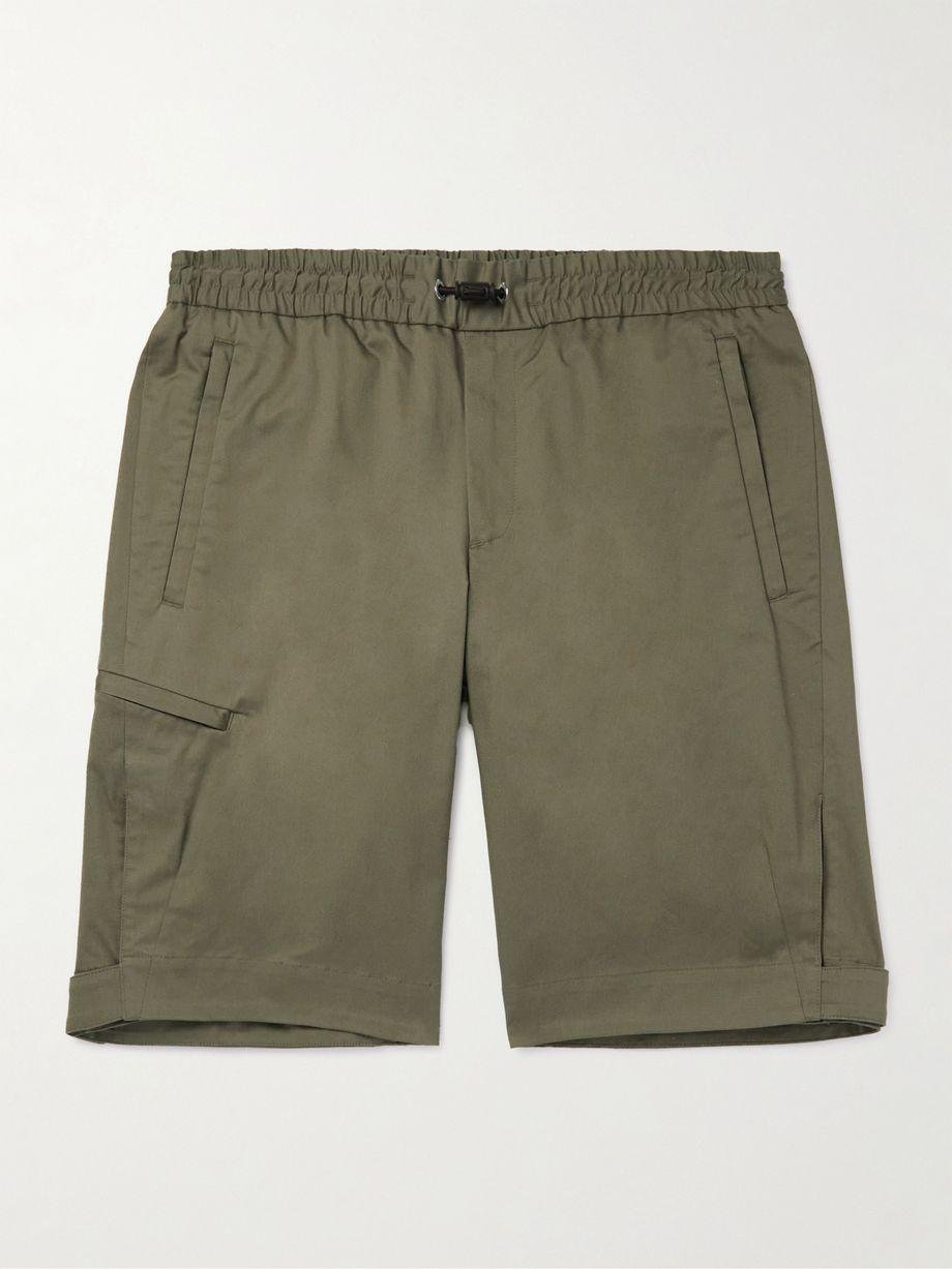 Straight-Leg Cotton-Blend Gabardine Shorts by MONCLER