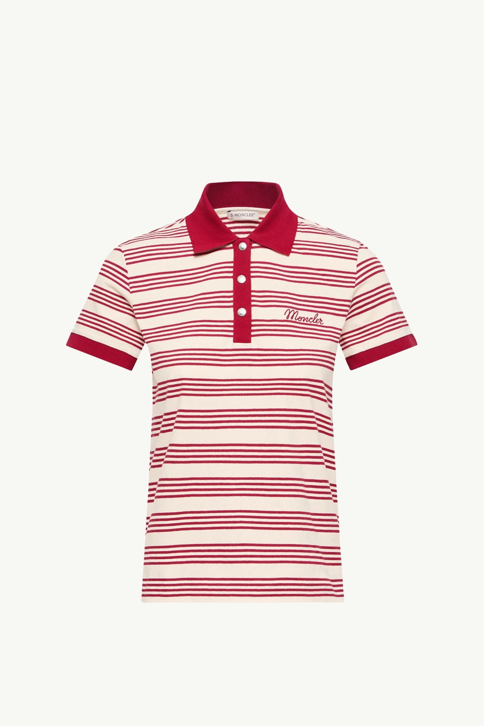 Striped Cotton Polo Shirt by MONCLER