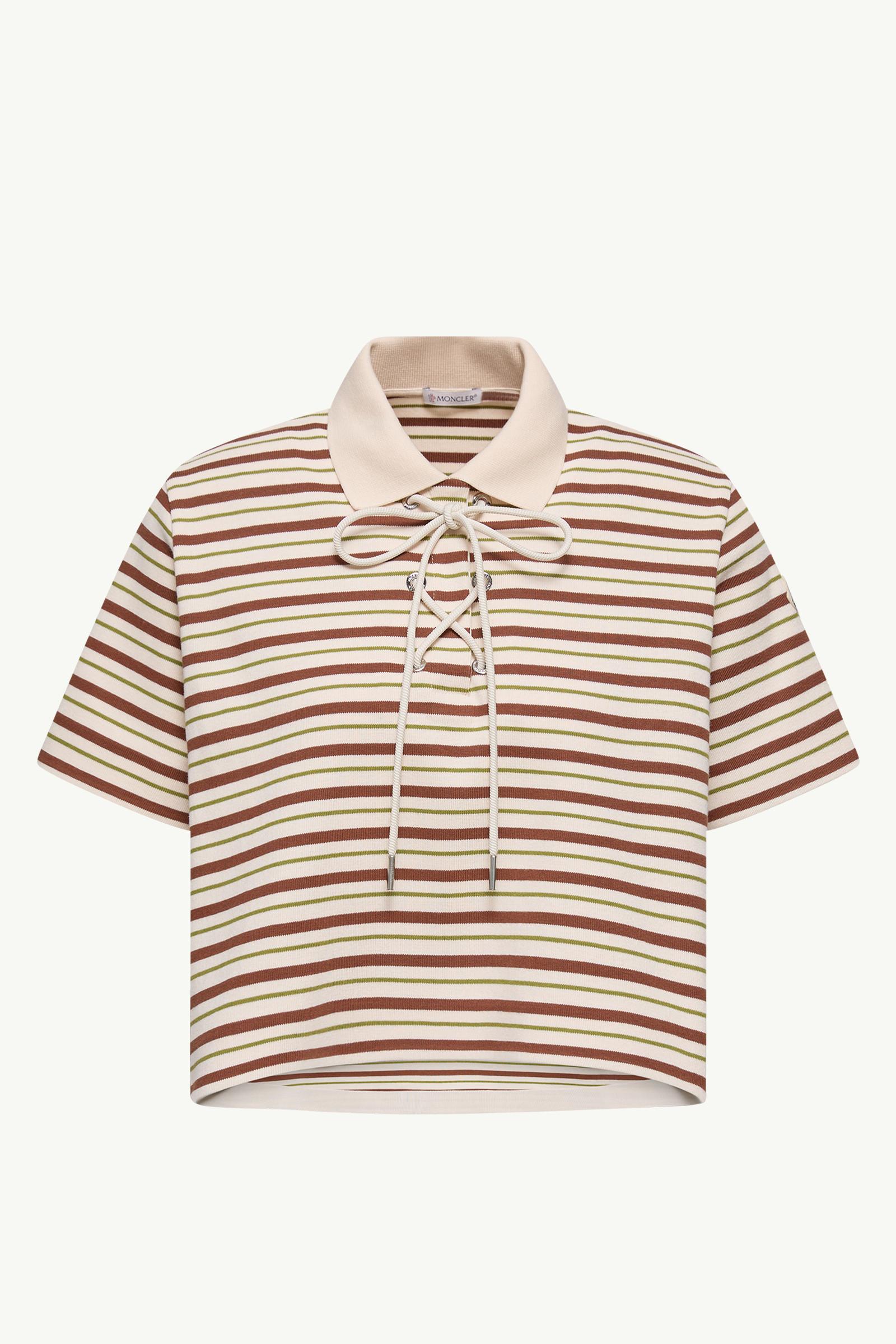 Striped Cotton Polo Shirt by MONCLER