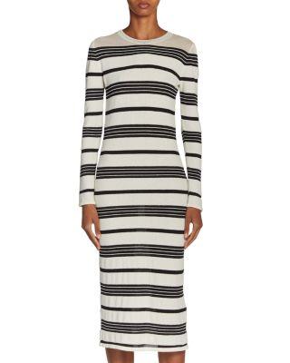 Striped Midi Dress by MONCLER