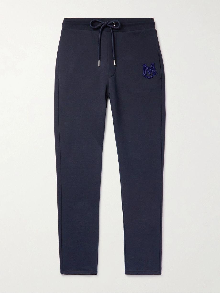 Tapered Logo-Appliquéd Cotton-Jersey Sweatpants by MONCLER