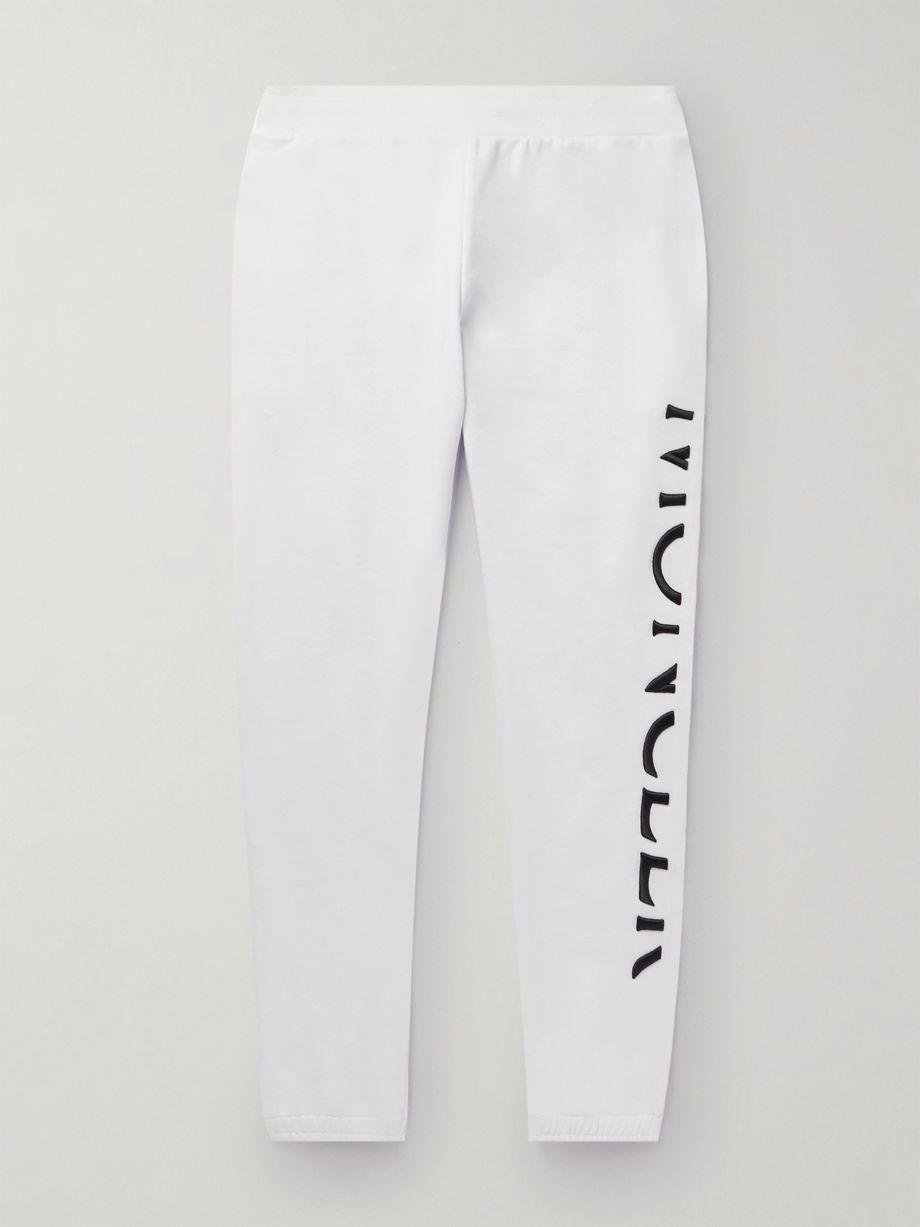Tapered Logo-Embroidered Cotton-Jersey Sweatpants by MONCLER