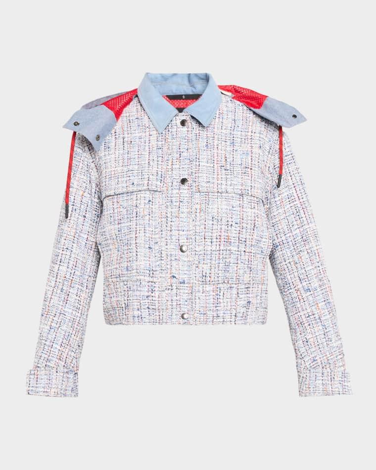 Termez Tweed Jacket with Detachable Hood by MONCLER