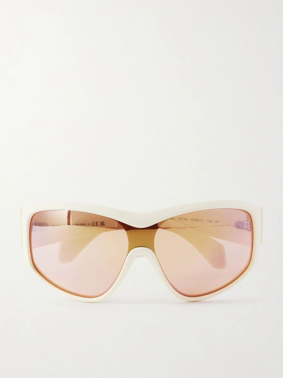 Thyra oval-frame ski sunglasses by MONCLER