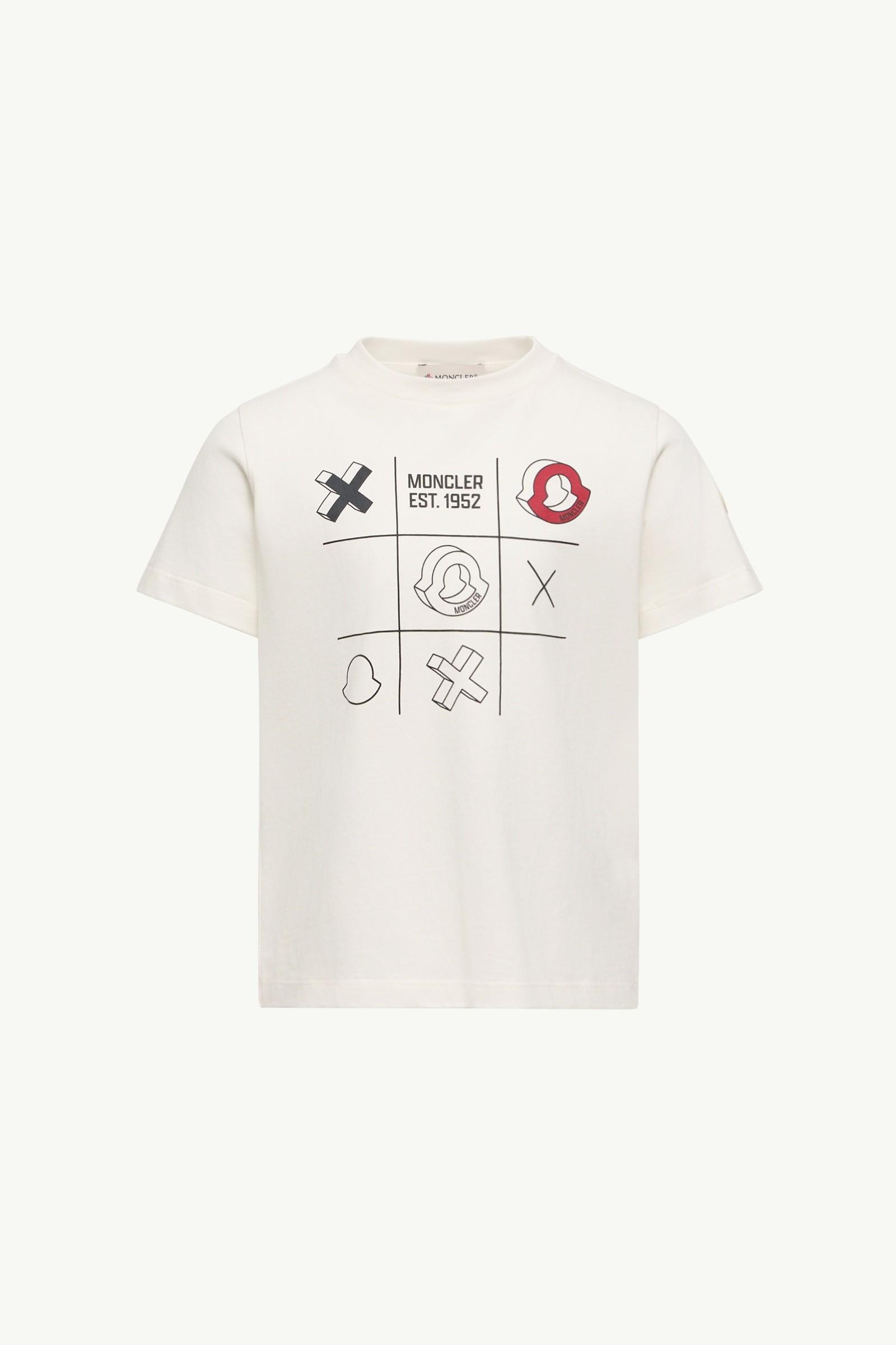 Tic Tac Toe Print Cotton Jersey T-Shirt by MONCLER