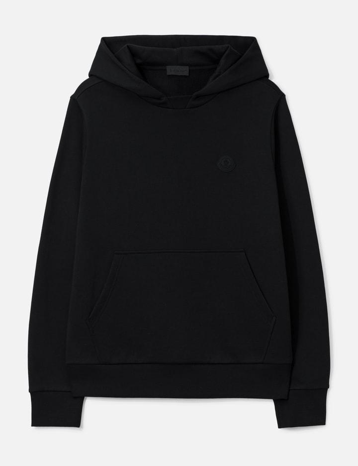 Tonal Back Logo Cotton Hoodie by MONCLER