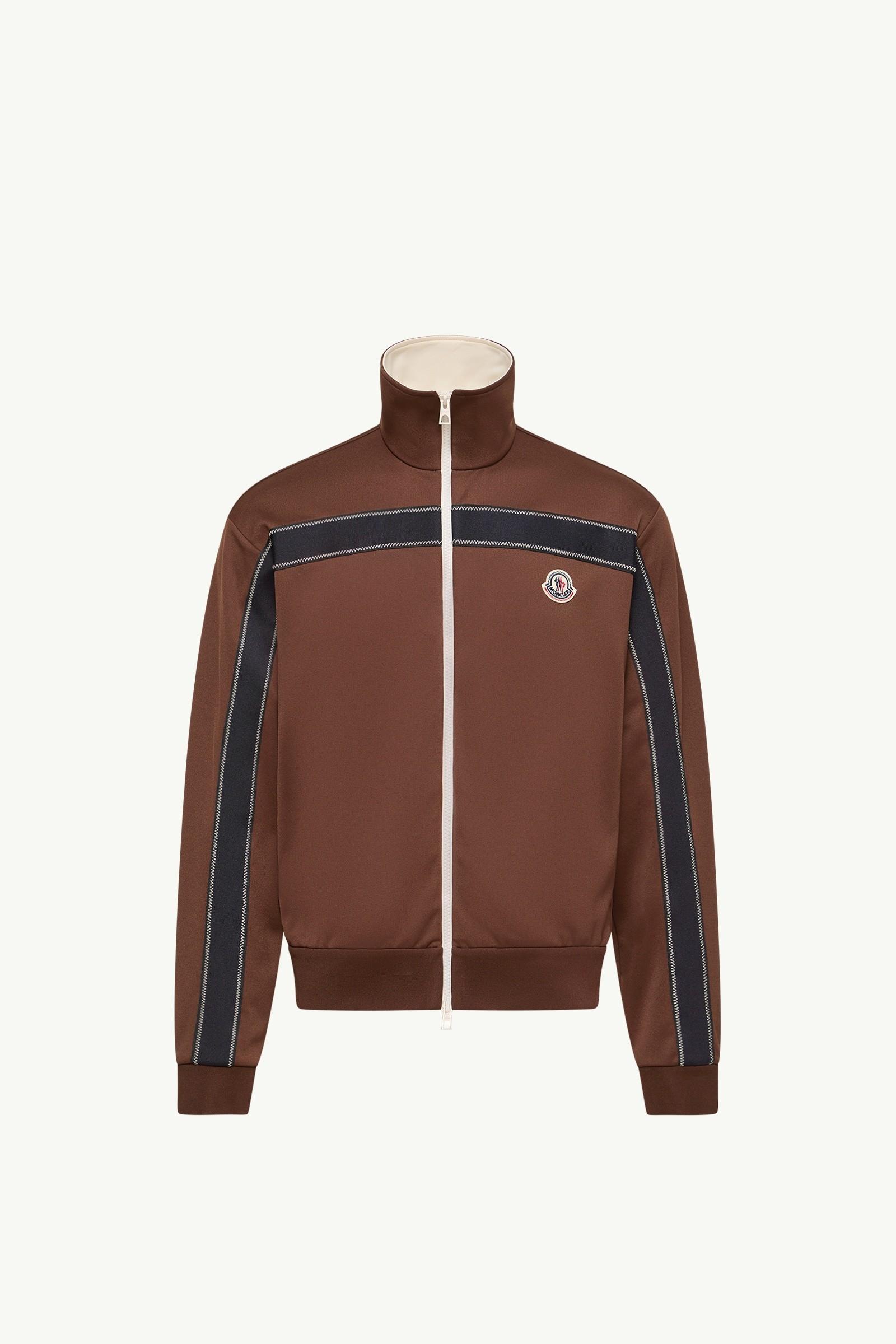 Topstitched Turtleneck Zip-Up Sweatshirt by MONCLER
