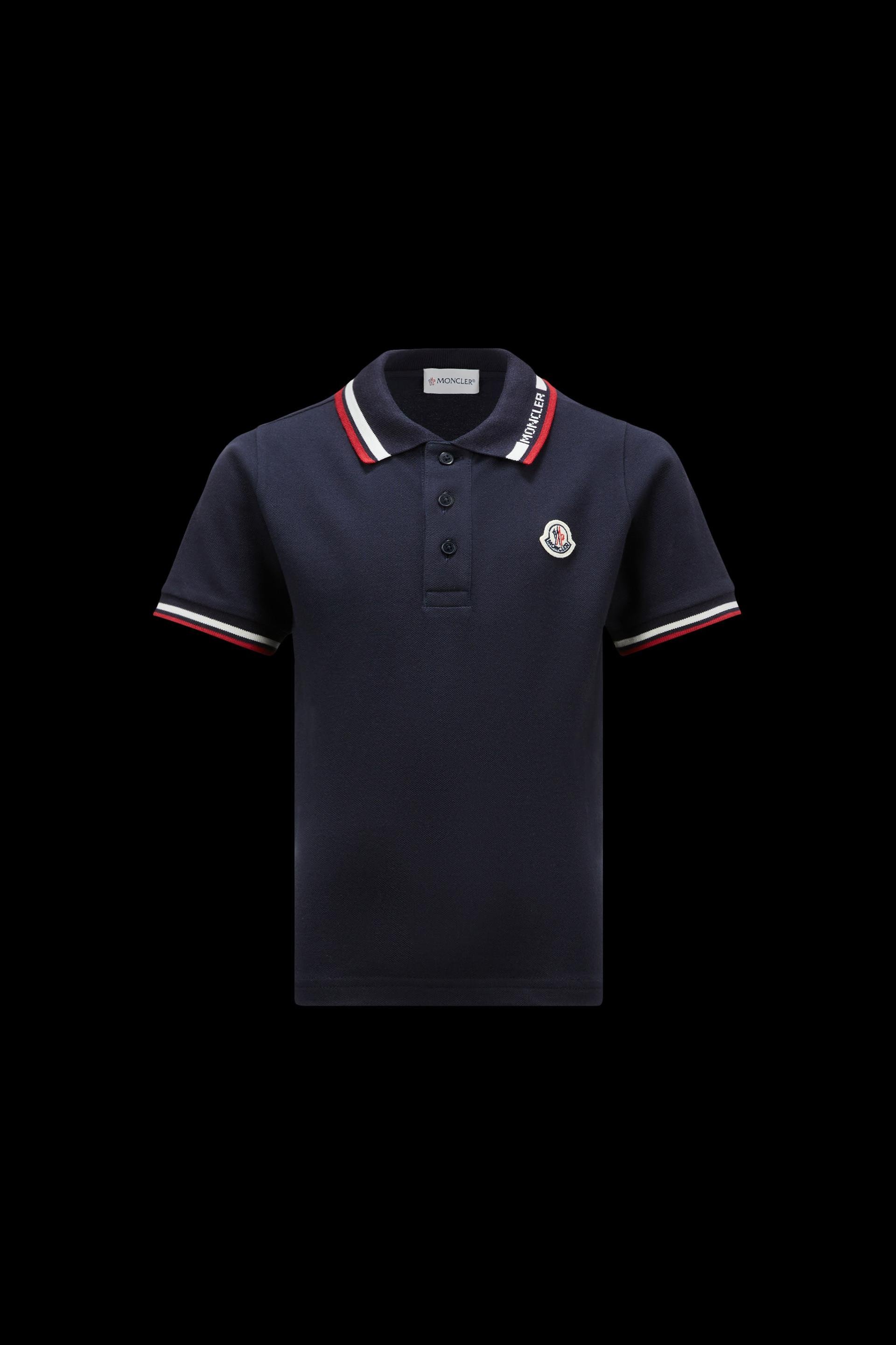 Tricolor Trim Polo Shirt by MONCLER