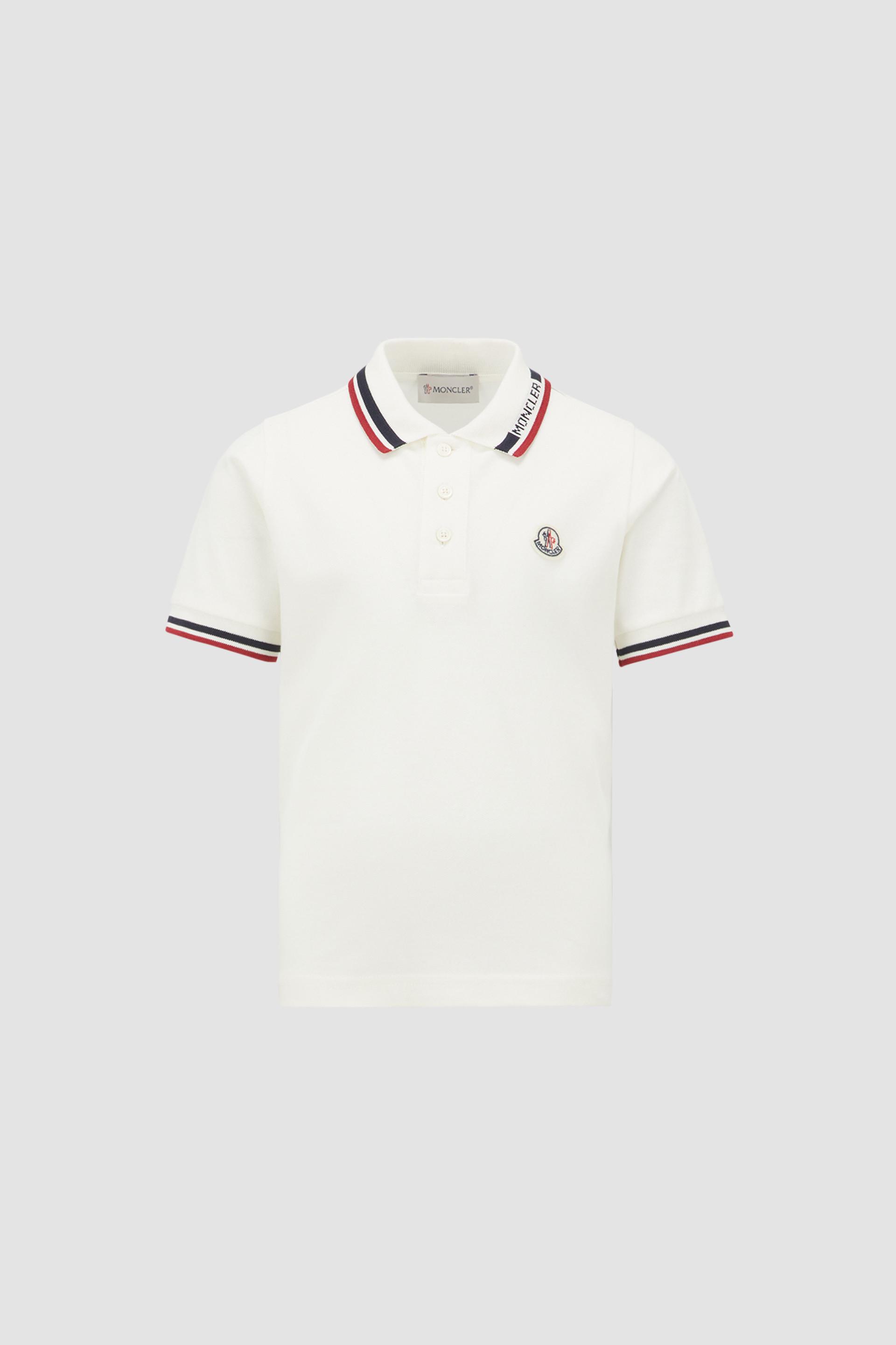 Tricolor-Trimmed Cotton Piquet Polo Shirt by MONCLER