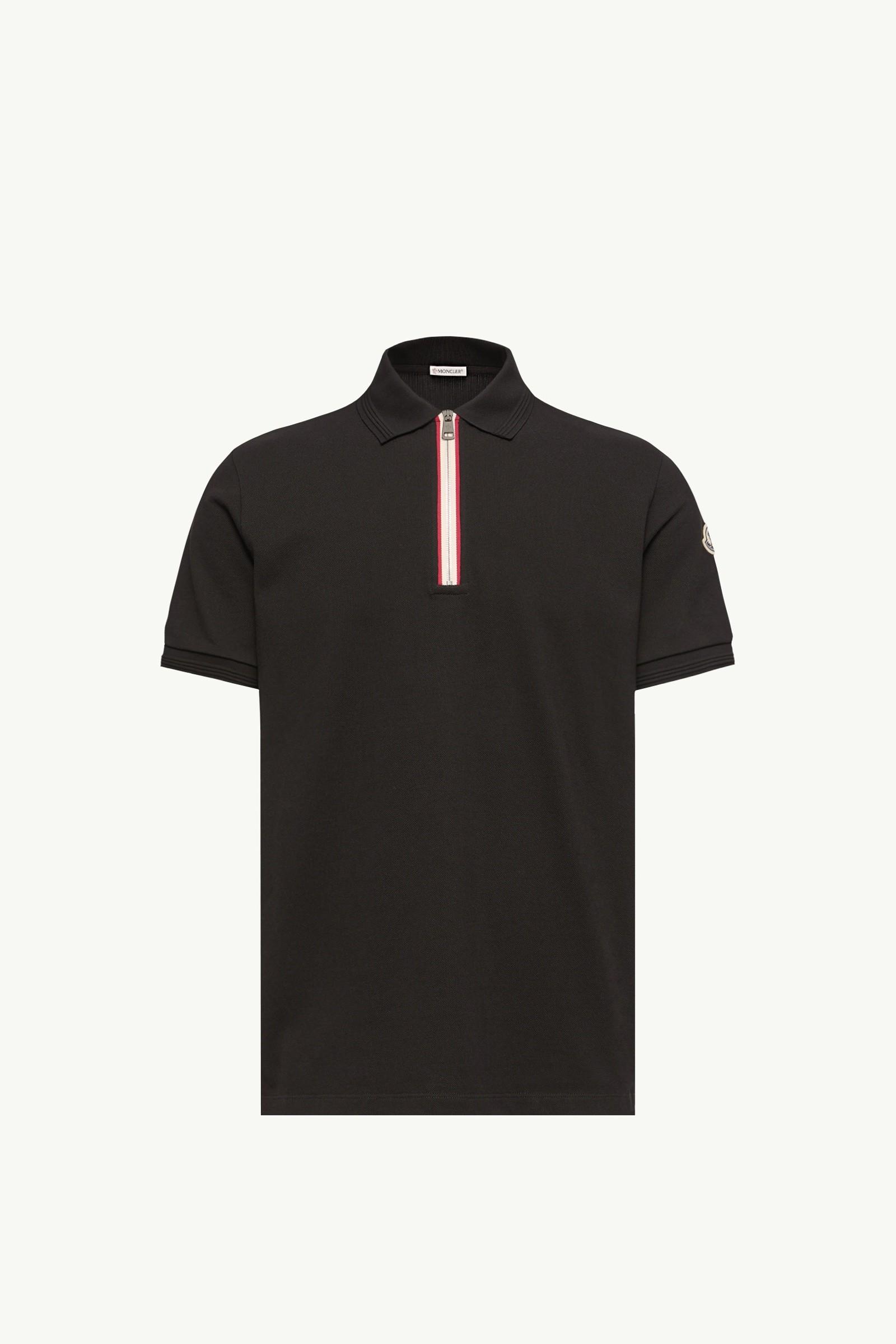 Tricolor-Trimmed Cotton Polo Shirt by MONCLER