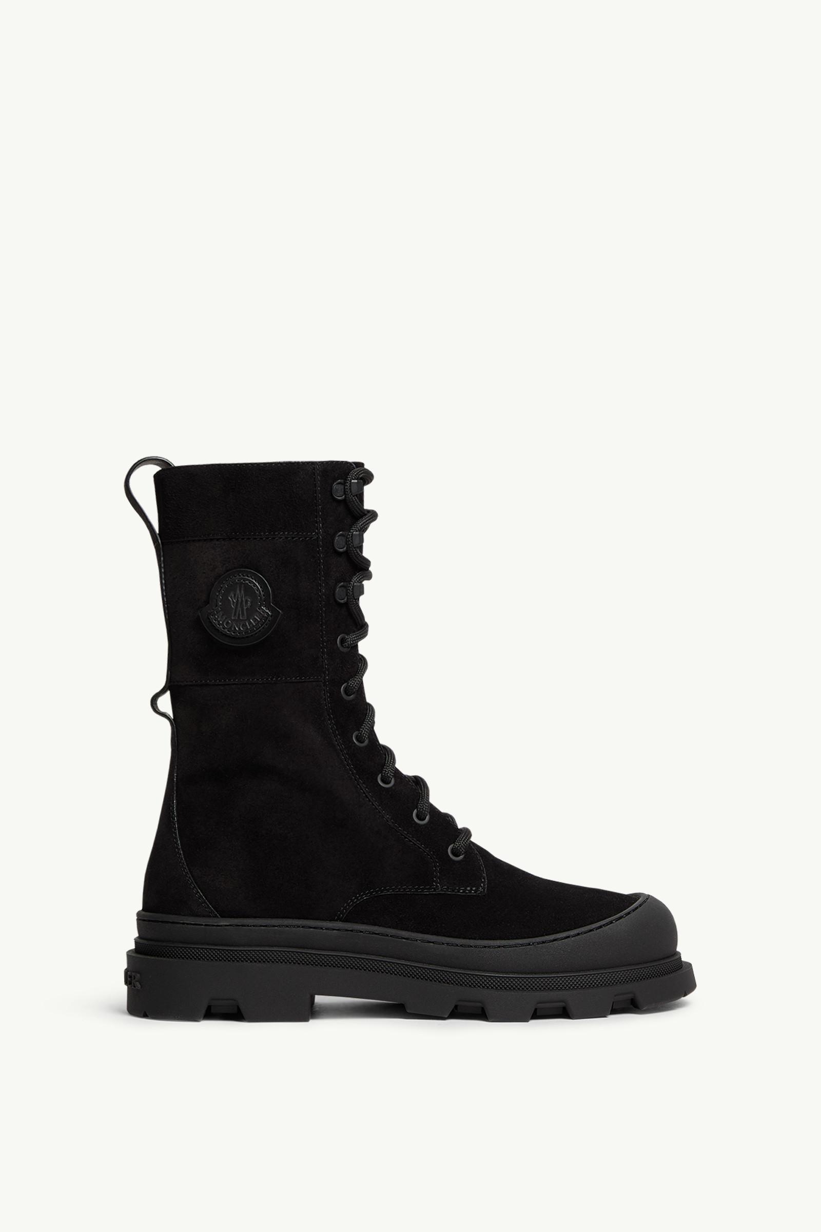 Vera High Suede Lace-Up Boots by MONCLER