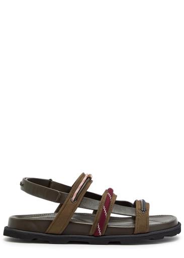 Vera Isla grosgrain and leather sandals by MONCLER