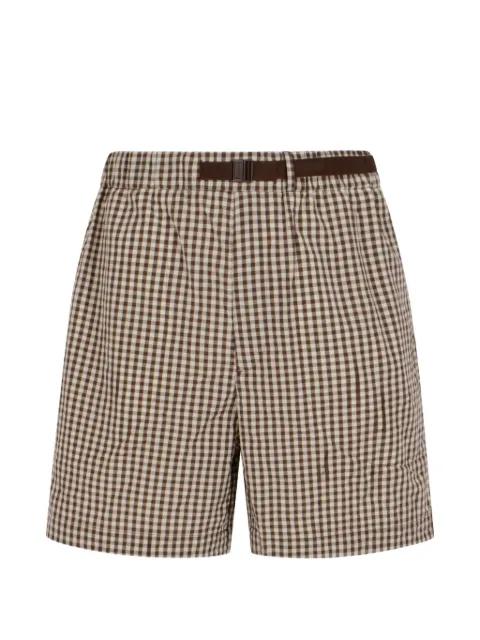 Vichy check-pattern cotton shorts by MONCLER