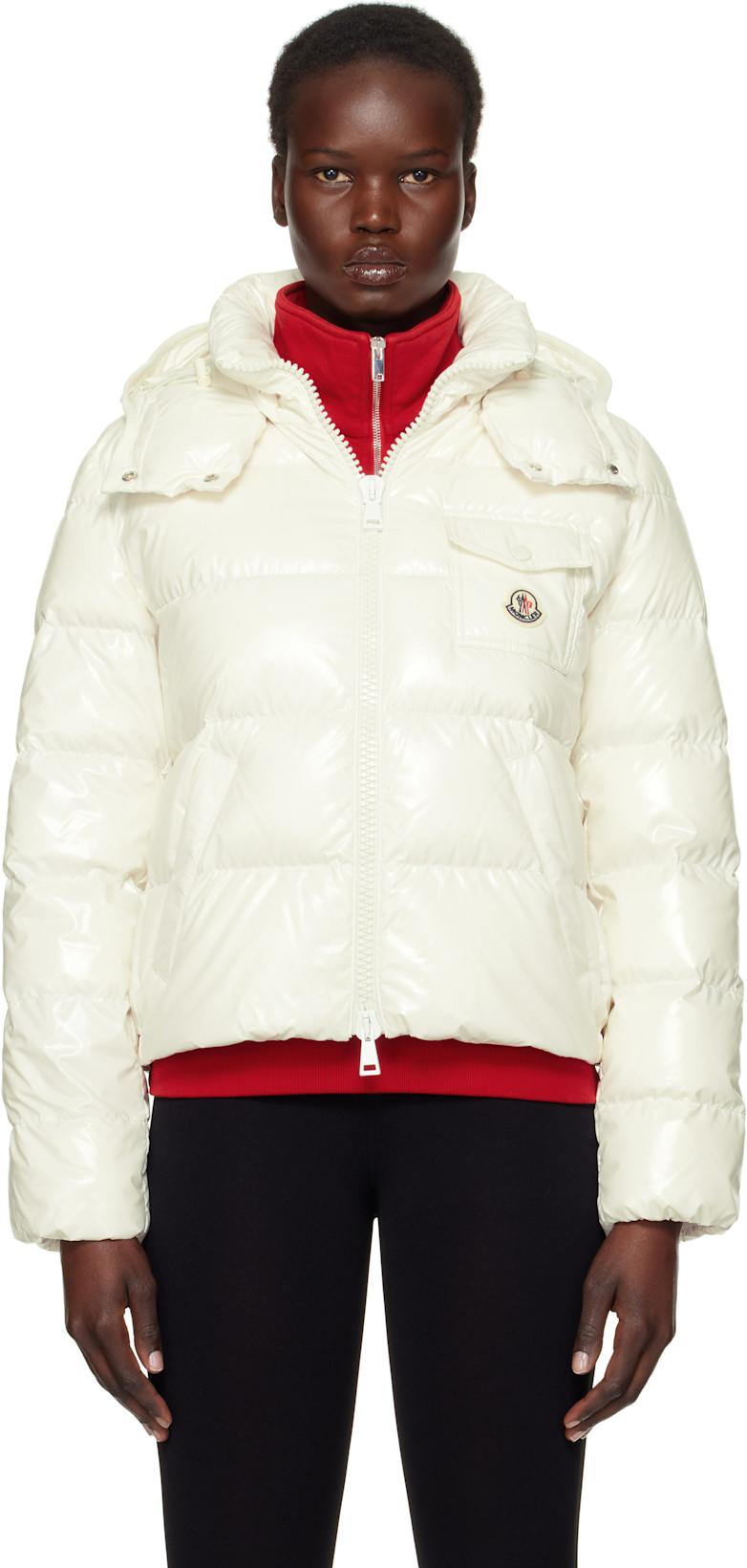 White Andro Hooded Short Down Jacket by MONCLER