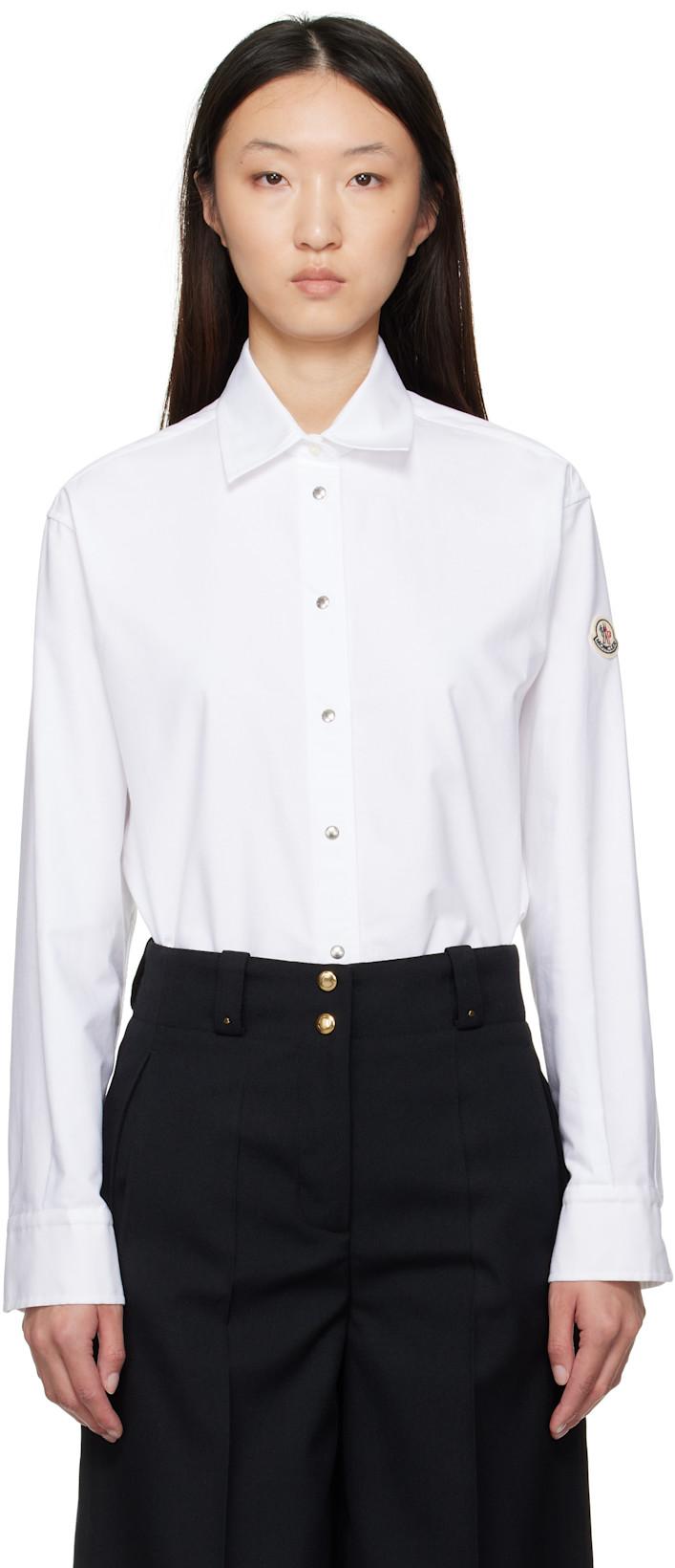 White Canvas Shirt by MONCLER
