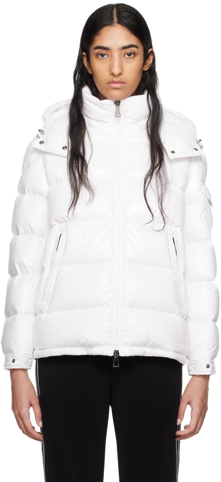 White Maire Short Down Jacket by MONCLER