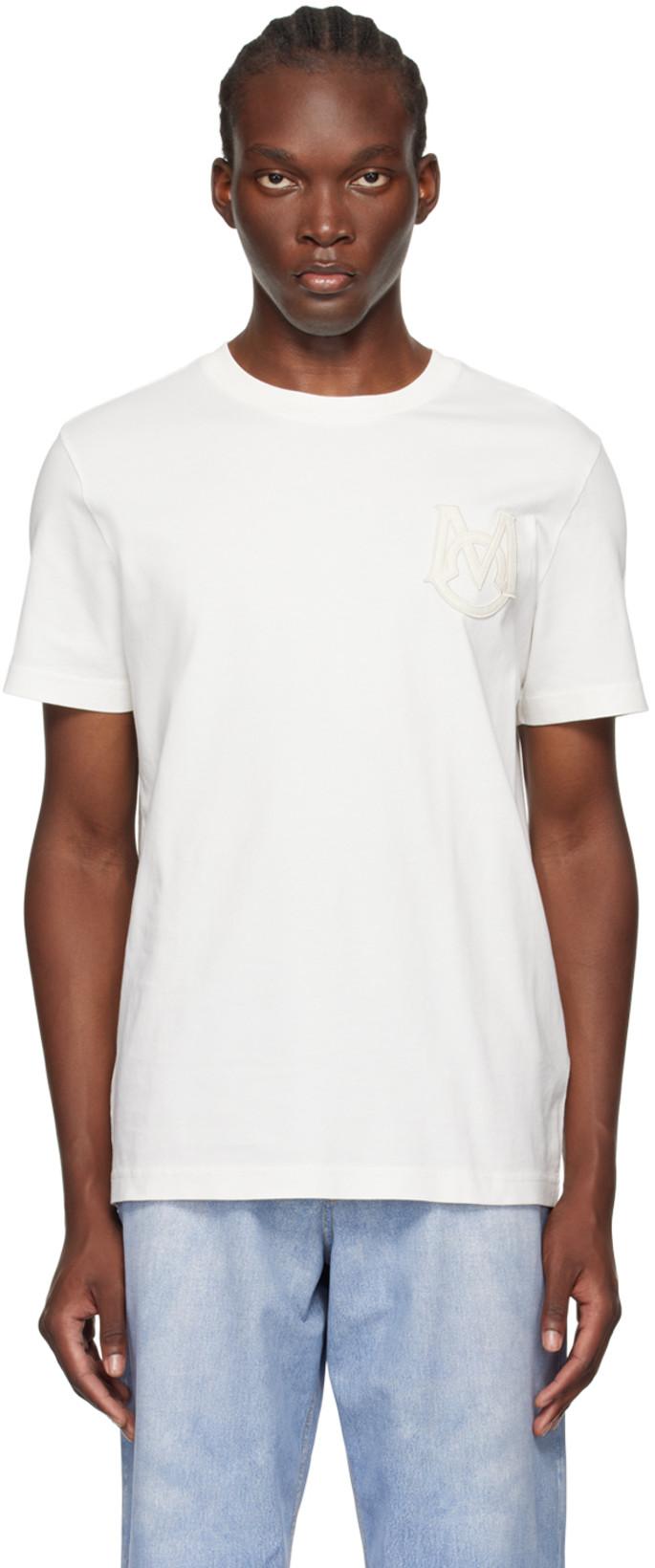 White Monogram T-Shirt by MONCLER