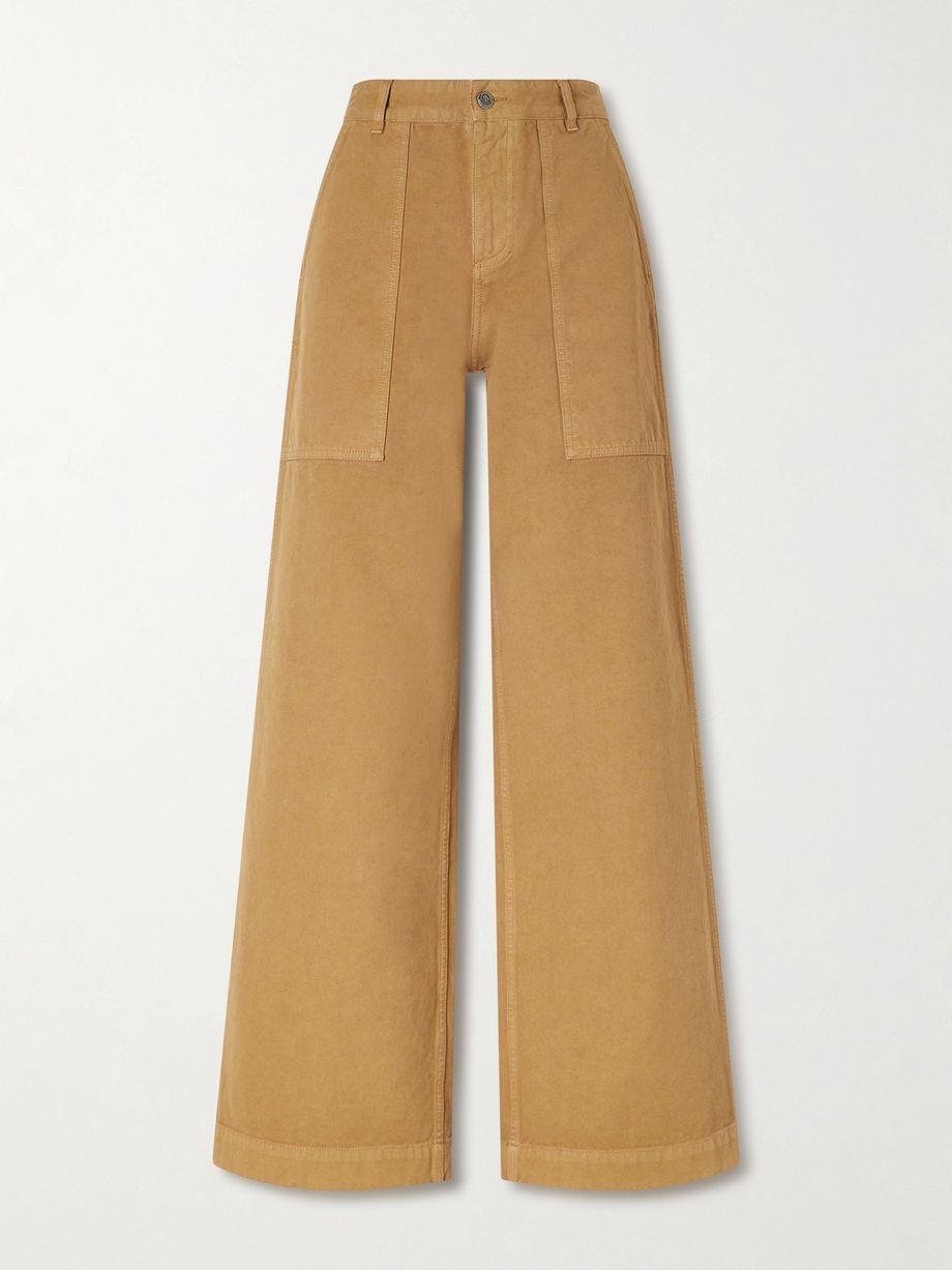 Wide-leg cotton-canvas trousers by MONCLER