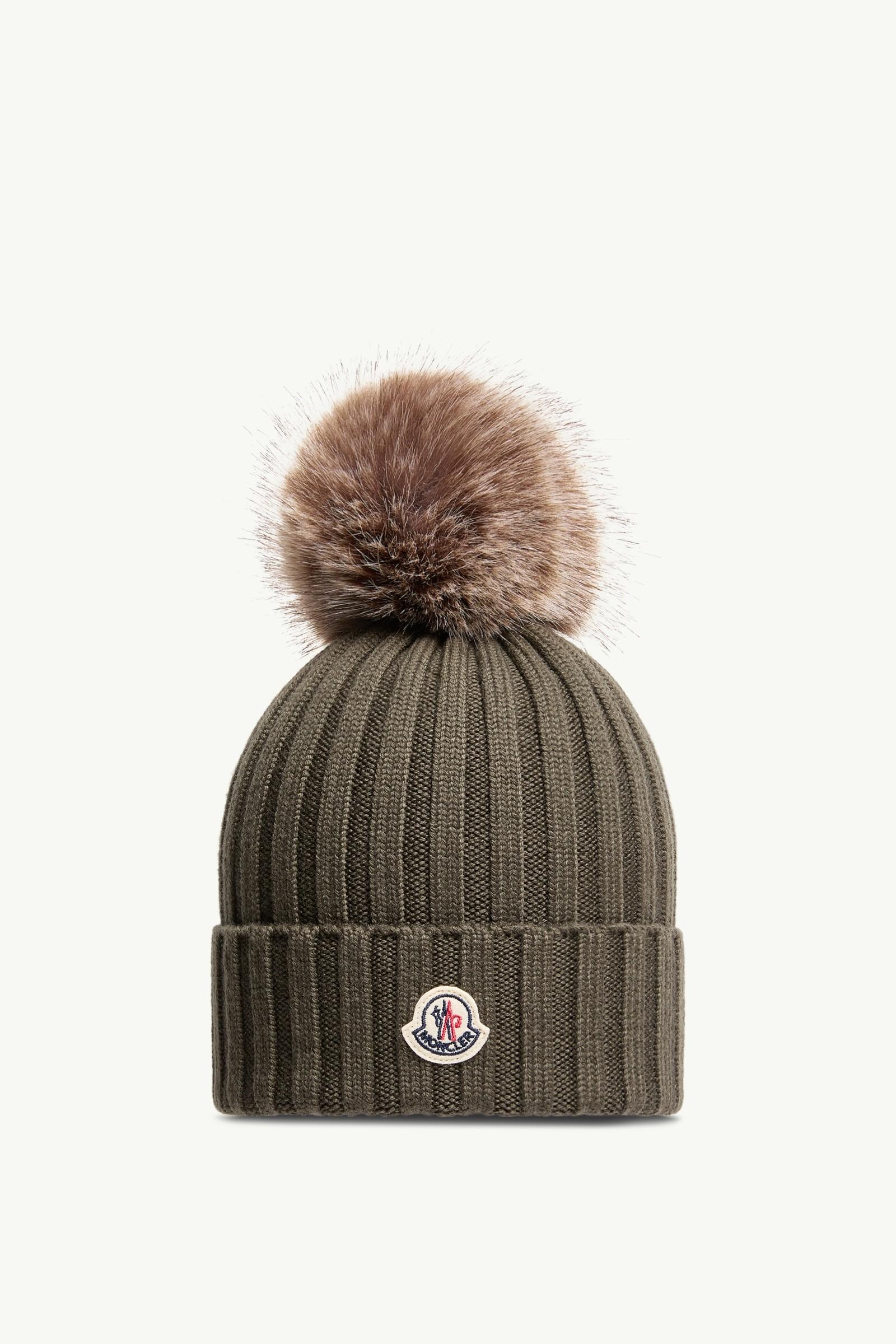 Wool Beanie with Pom Pom by MONCLER