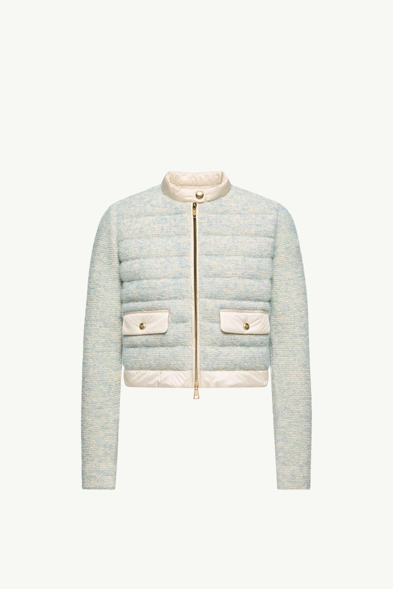 Wool & Alpaca Blend Padded Zip-Up Cardigan by MONCLER