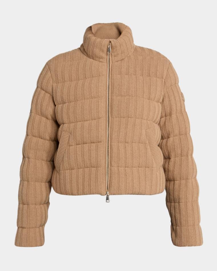 Wool & Cashmere Blend Padded Cardigan by MONCLER