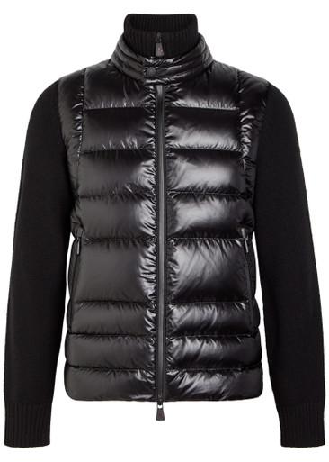 Wool and shell jacket by MONCLER