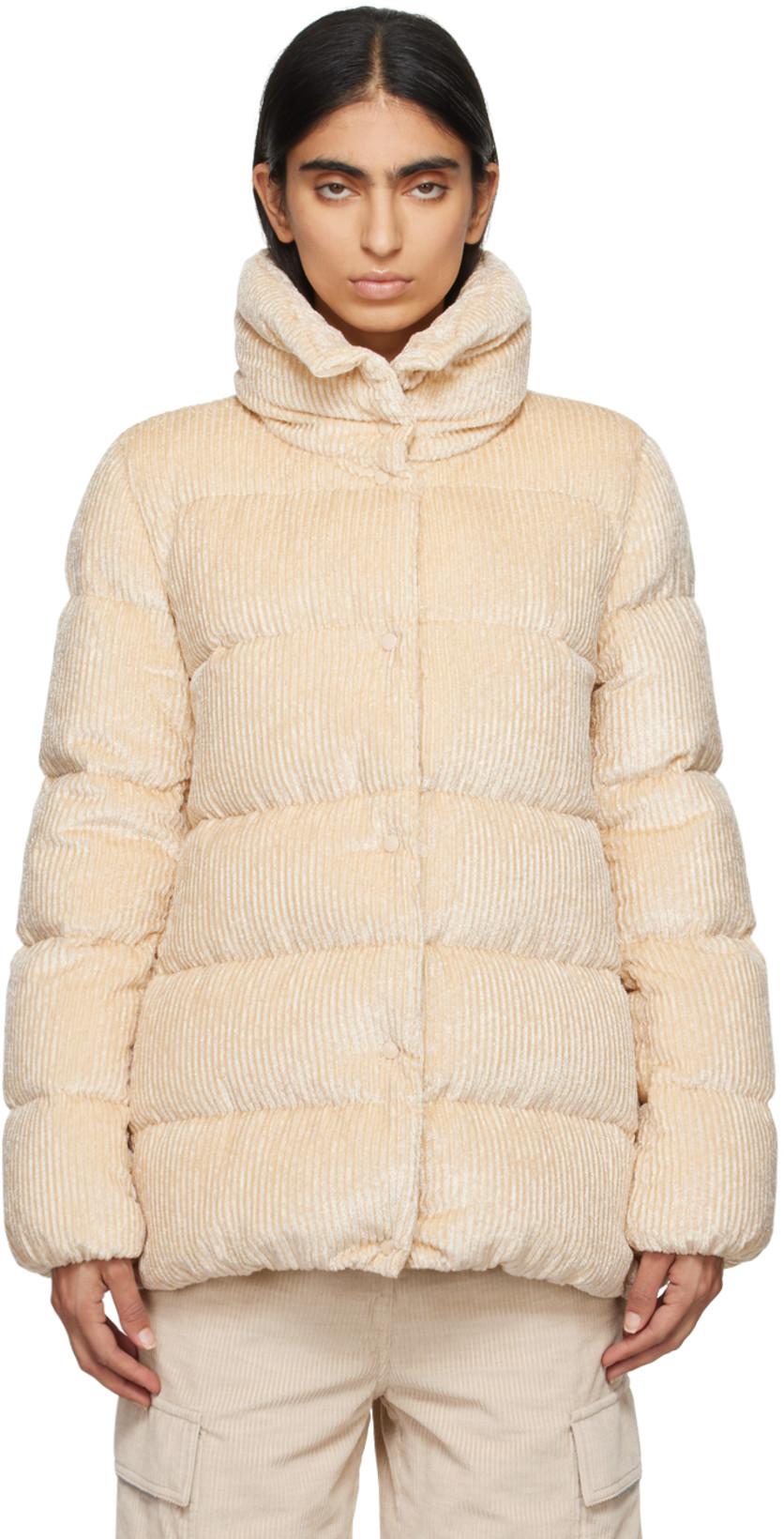 Yellow Cochevisse Corduroy Short Down Jacket by MONCLER