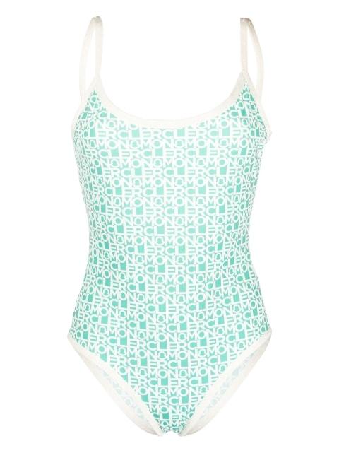 all-over logo-print swimsuit by MONCLER