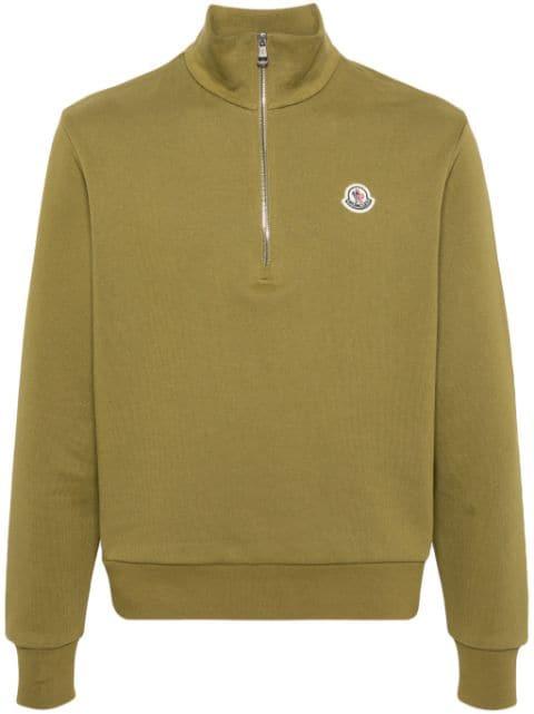appliqué-logo cotton sweatshirt by MONCLER