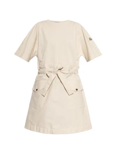 belted cotton day dress by MONCLER