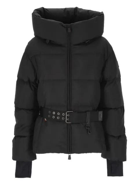 belted hoodied jacket by MONCLER