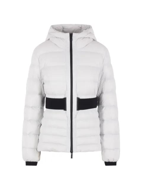 belted quilted jacket by MONCLER